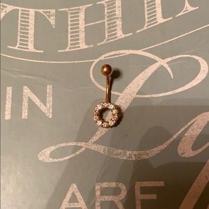 14 kt gold belly button ring